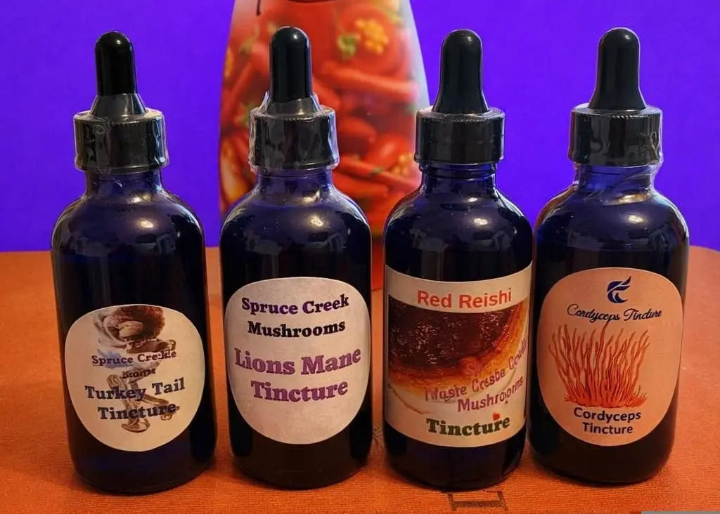 Food & Wellness & Medicinal Mushroom Tinctures Spruce Creek Mushrooms