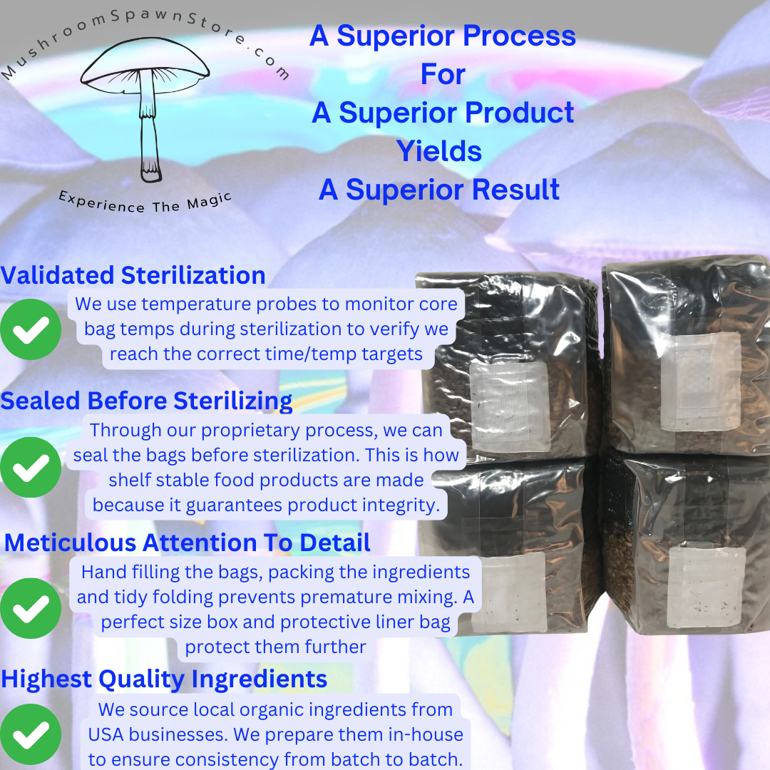 Mushroom Grow Kit - 4 Pack - All In One Mushroom Grow Bags Mushroom Spawn Store