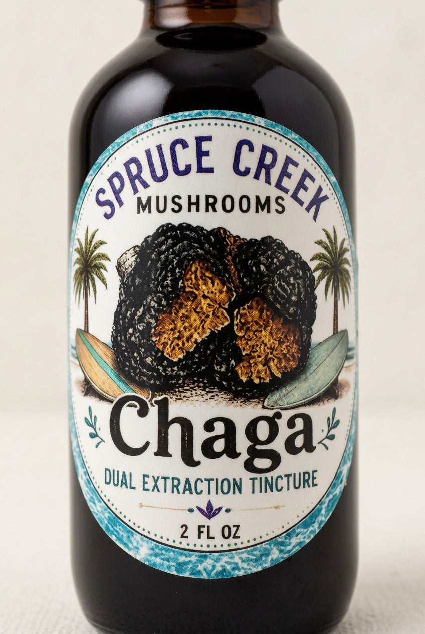 Chaga Dual Extraction Tincture Spruce Creek Mushrooms