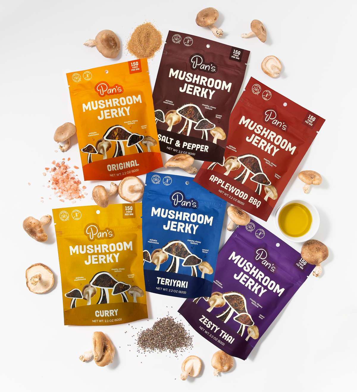 Pan's Mushroom Jerky - The Ultimate Flavor Pack Pan's Mushroom Jerky