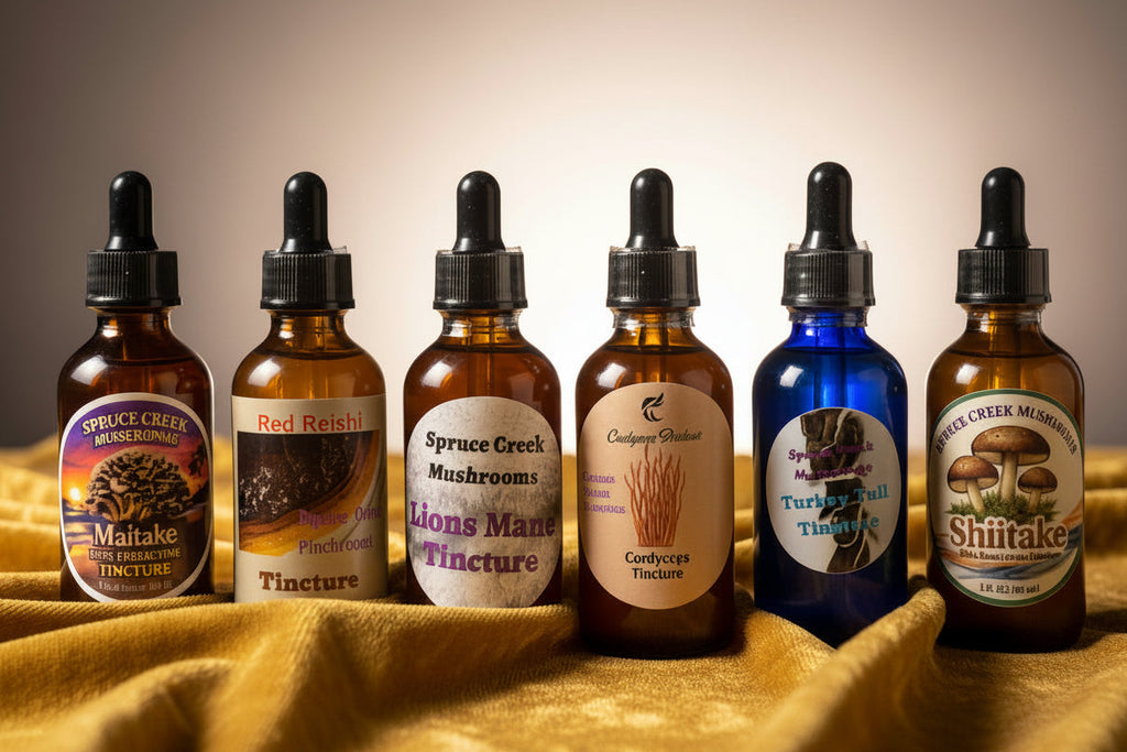 Ultimate Mushroom Tincture Bundle – 6-Pack Spruce Creek Mushrooms