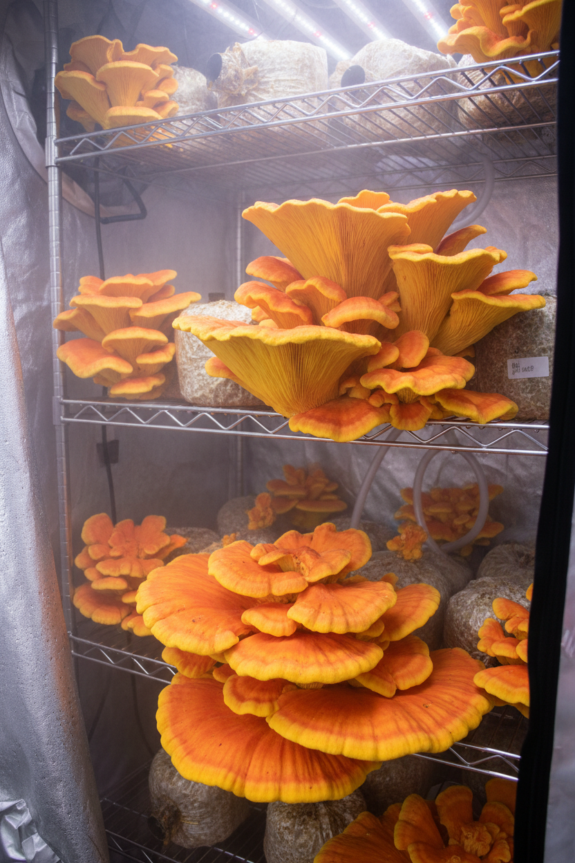 Chicken of the Woods Colonized Research Plate Spruce Creek Mushrooms